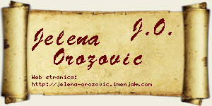Jelena Orozović vizit kartica